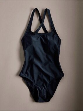 Italian cross back one piece swim suit